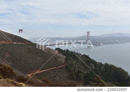 View of the Golden Gate Bridge in San Francisco. 120032097