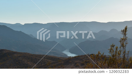 California hills and plains background, natural landscape, US wildlife 120032283