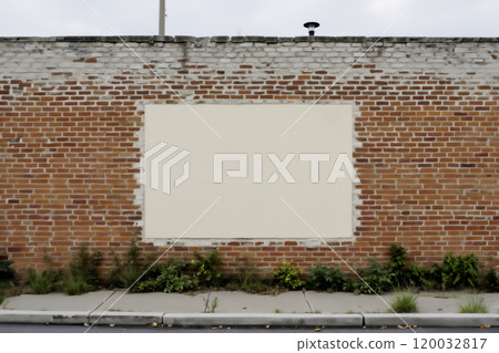 Urban brick wall with blank canvas space for creative projects Urban brick wall with blank canvas space for creative projects 120032817