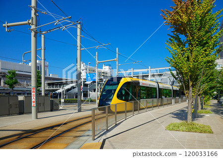 Utsunomiya Station East Exit: Light Line and blue sky 120033166