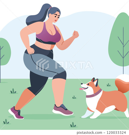 jogging, running, vector 120033324