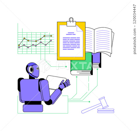 AI-Powered Predictive Analytics abstract concept vector illustration. 120034447