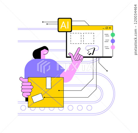 AI-Powered Customization abstract concept vector illustration. 120034464