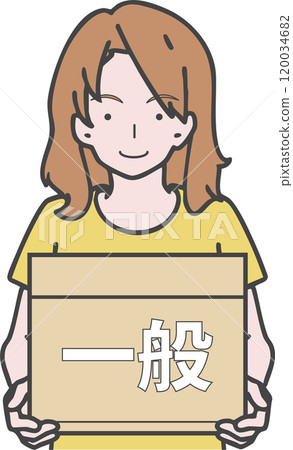 Illustration of a woman investing in a general account Illustration of a woman investing in a general account 120034682