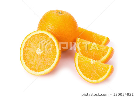 Orange fruit isolated on white 120034921