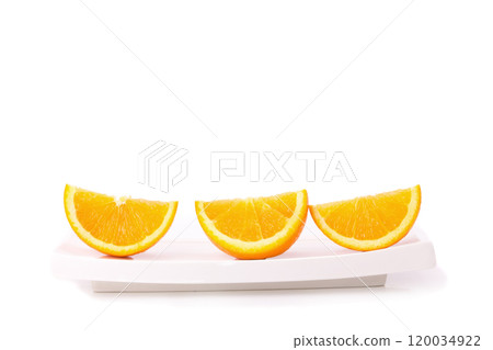 Orange fruit isolated on white 120034922