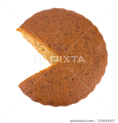 banana cake isolated on white background 120034957