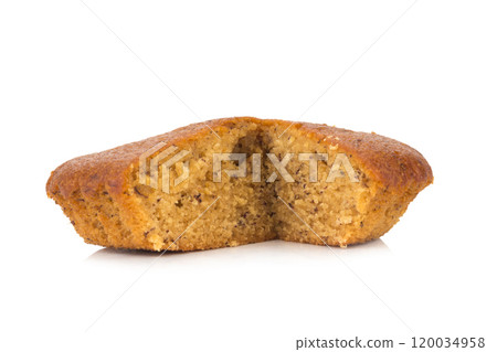 banana cake isolated on white background banana cake isolated on white background 120034958
