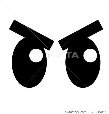 Simple icon material of eyes with a glaring expression 120035053