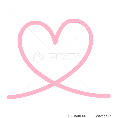 心型粉紅線條插畫素材 心型粉紅線條插畫素材 120035347
