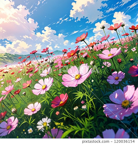 Cosmos illuminated by the sun 120036154