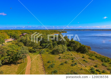 View from the observation deck at Lake Utonai Roadside Station in Tomakomai, Hokkaido 120036556