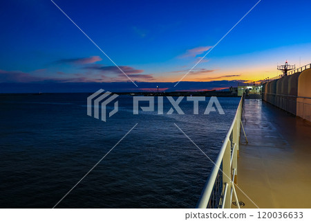 Tomakomai West Port Ferry Terminal (evening view) in Tomakomai, Hokkaido 120036633