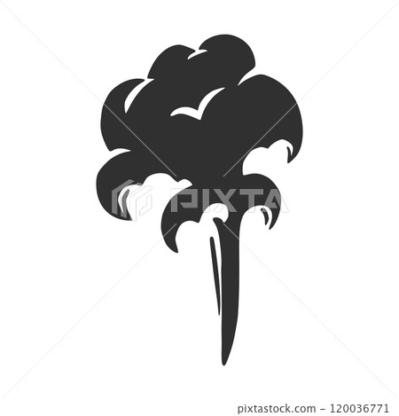 Hand drawn explosion cloud, splash smoke 120036771