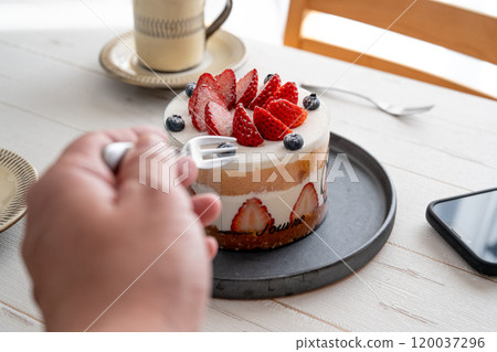 Eat delicious cake 120037296