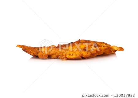 omelet isolated on white background burn 120037988