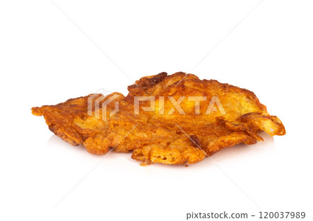 omelet isolated on white background burn 120037989