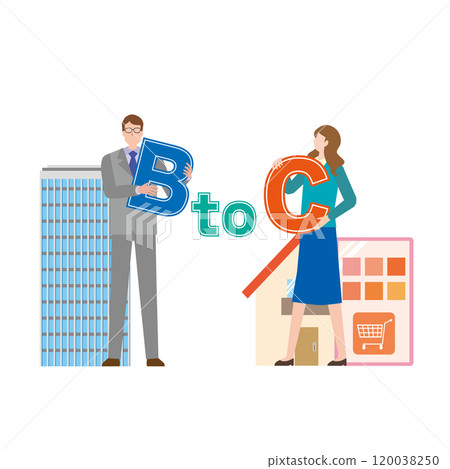 BtoC business image illustration BtoC business image illustration 120038250