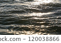The sea dyed in the sunset, a seascape at dusk. 120038866