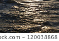 The sea dyed in the sunset, a seascape at dusk. 120038868