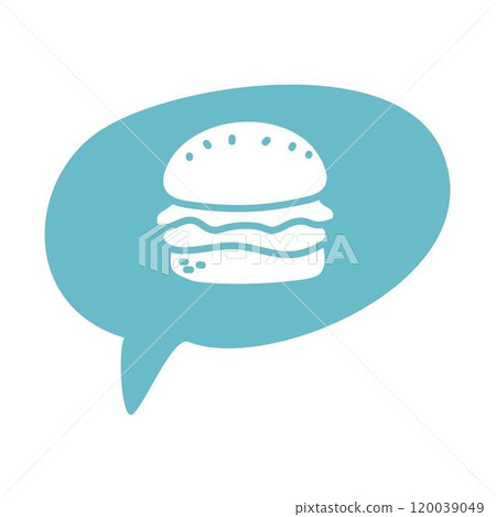 bubble chat burger 120039049