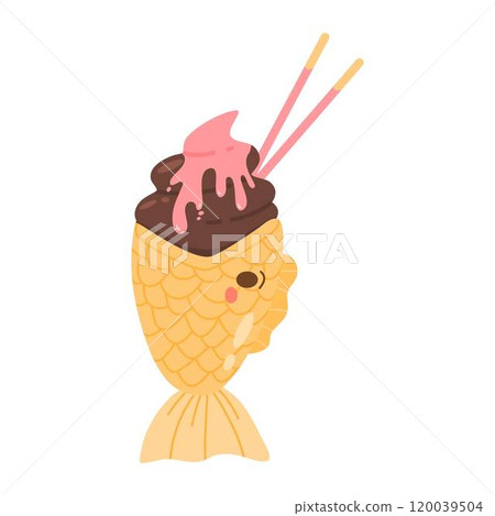 Pistachio taiyaki ice cream Pistachio taiyaki ice cream 120039504