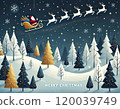 Winter scenery and Santa Claus 120039749