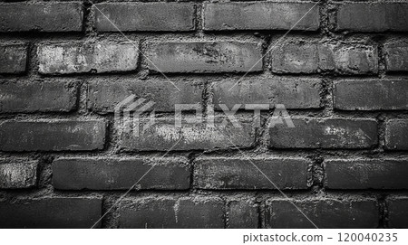 Black brick wall texture background 120040235