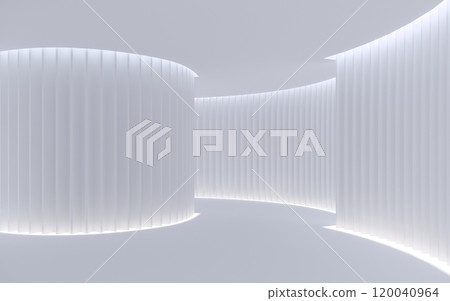Empty  white space interior with sunlight and shadow, 3d rendering 120040964