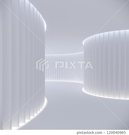 Empty  white space interior with sunlight and shadow, 3d rendering 120040965