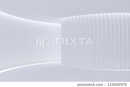 Empty  white space interior with sunlight and shadow, 3d rendering 120040976
