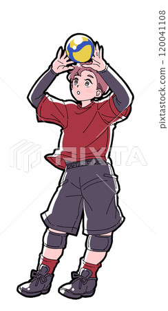 Illustration of a boy tossing Illustration of a boy tossing 120041108