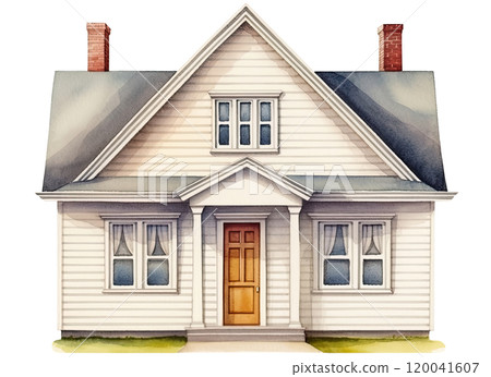 Watercolor House 120041607
