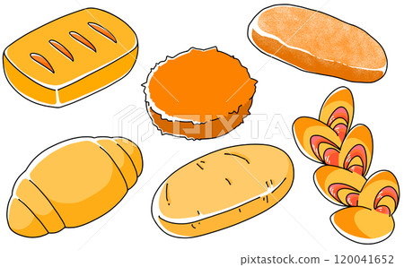 Loose simple bread set, solid color 120041652