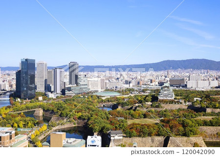 Fine Tower 大手前、大阪、天滿橋、大阪城、天滿橋、京橋，從塔樓公寓休息室看到的。 120042090