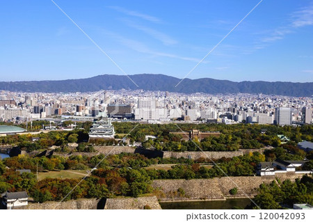 Fine Tower 大手前、大阪、天滿橋、大阪城、天滿橋、京橋，從塔樓公寓休息室看到的。 120042093