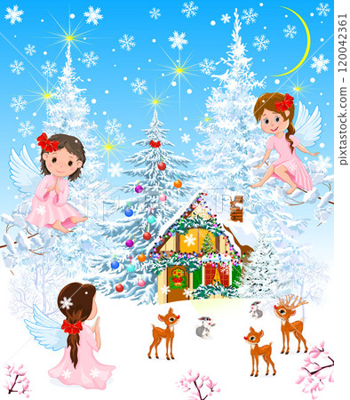 Little angel girls, Christmas Little angel girls, Christmas 120042361