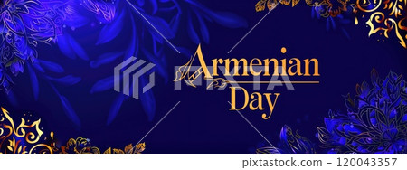 Festive celebration: armenian independence day, dynamic background with ample space for text, perfect for wallpapers, banner, poster, card, flyers, and creative graphic designs 120043357