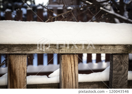 Rustic wooden fence Rustic wooden fence 120043546