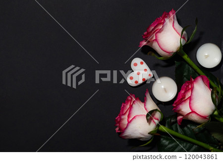 Valentine's Day. International Women's Day. Mothers day. Red hearts and craft gifts on a white wooden background. Copy space. Valentine's Day. International Women's Day. Mothers day. Red hearts and craft gifts on a white wooden background. Copy space. 120043861
