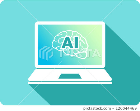 AI technology image illustration, blue 120044469