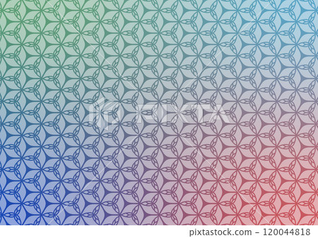 Geometric blue line red pattern abstract art background  120044818