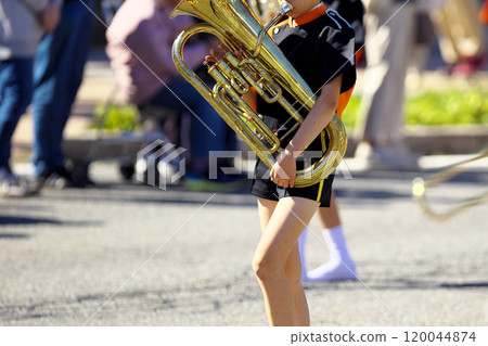 Marching band parade instruments 120044874