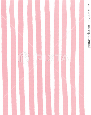 水彩手繪粉紅條紋背景素材-透明PNG 120045026