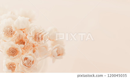 Pink beige floral background: pale colored flowers 120045035