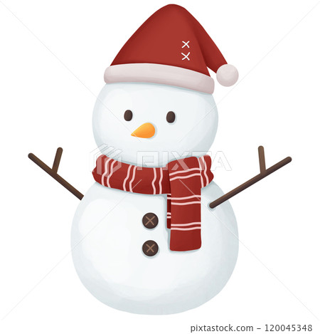 Christmas Snowman Illustration Christmas Snowman Illustration 120045348