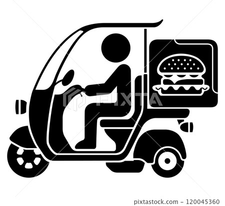 送貨自行車圖標 送貨自行車圖標 120045360
