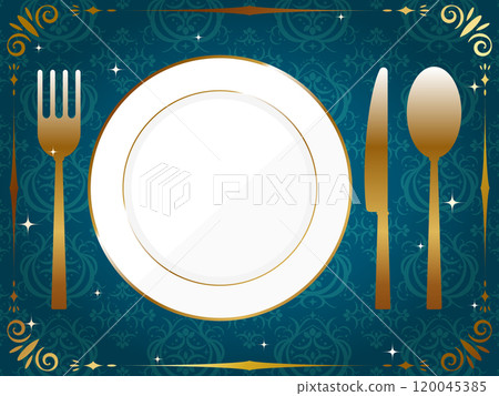 豪華盤子和餐具套裝 120045385