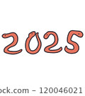 2025年數位形狀的紅蛇插圖集 120046021