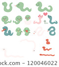 各種變形蛇角色的彩色插圖集 120046022